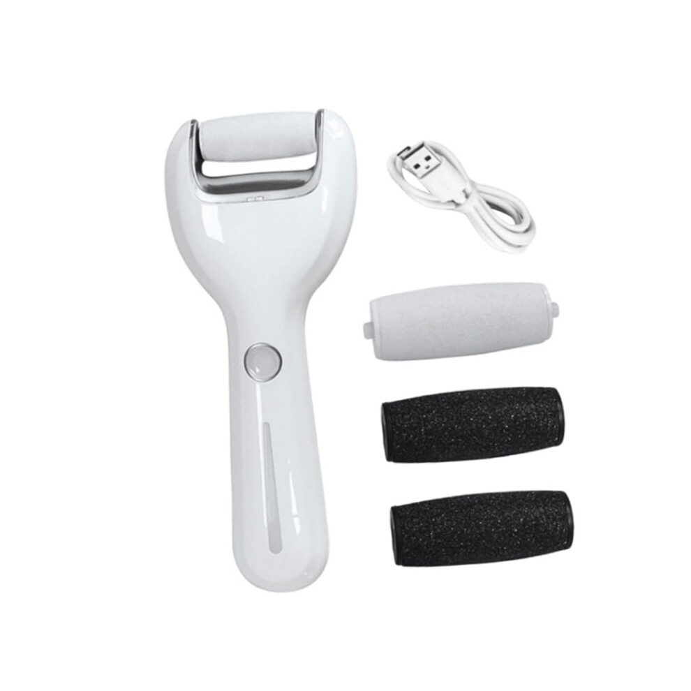 Electric Foot File Cordless Pedicure Tool for Dead Skin Removal with Grinding Heads