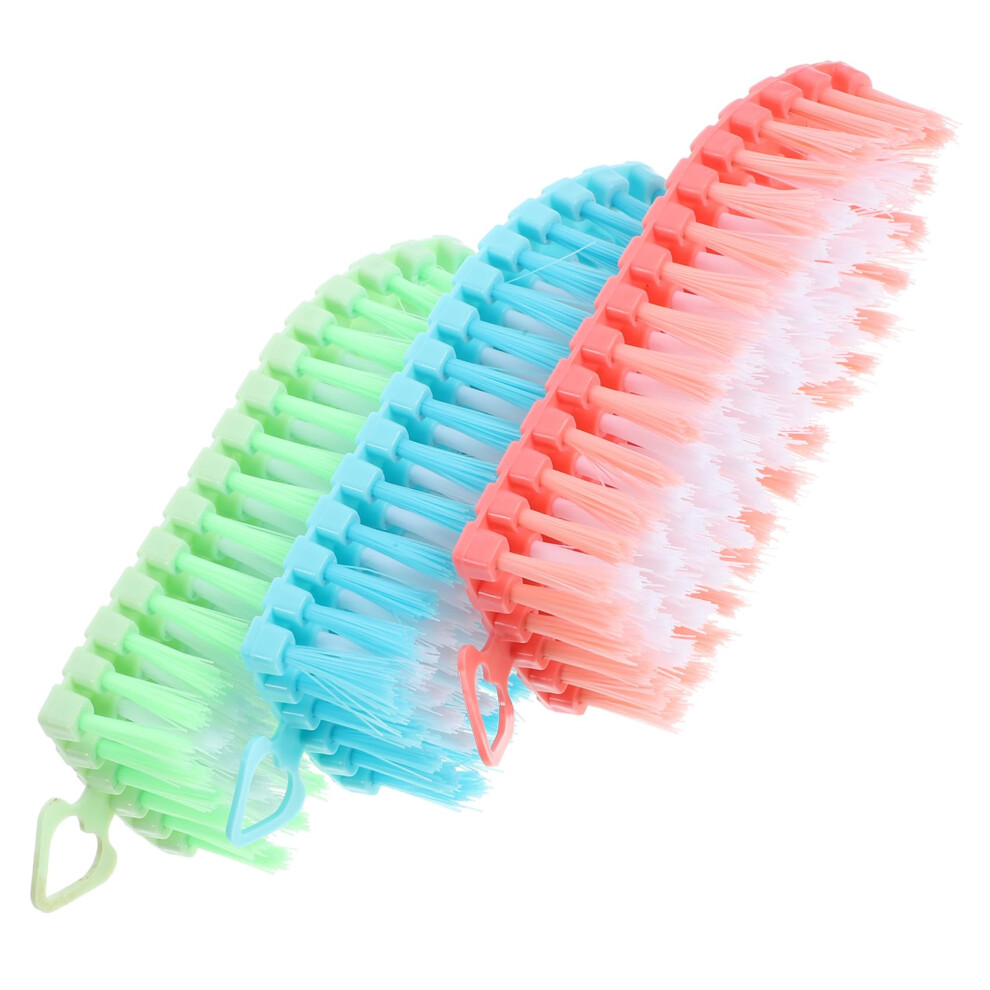 3Pcs Multi Purpose Nail Cleaning Brush Set with Gentle Bristles for Dust Removal and Shoe Care