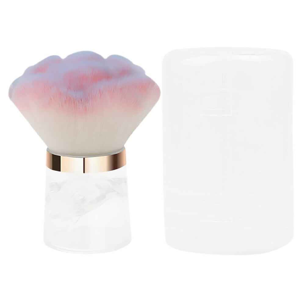 Flower Shaped Nail Dust Brush with Soft Bristles for Effective Manicure Dust Removal and Salon Use