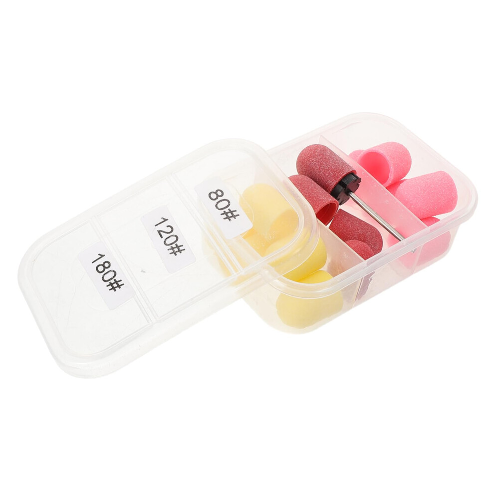 Nail Drill Sanding Caps Fine Grit Replaceable Bits for Acrylic Gel Nails Pedicure and Manicure