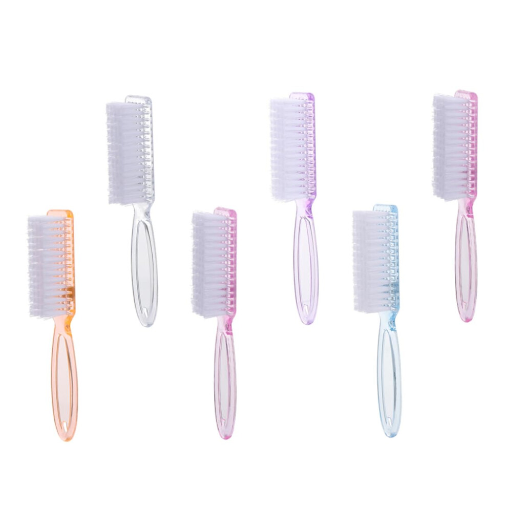 Long Handle Nail Brush Set with Soft and Stiff Bristles for Dust Cleaning and Home Manicure Use