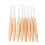 8Pcs Beechwood Crochet Hooks Set, 3.0mm‑6.5mm Needle Sizes 13