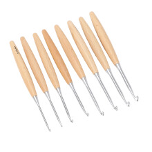 8 Stück Buchenholznadeln Set, 3,0 mm – 6,5 mm, Große Griffmulde