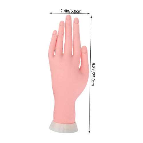 Nail Practice Hand with Realistic Bendable Fingers and Insertable Tips for Manicure Training 1