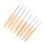 8Pcs Beechwood Crochet Hooks Set, 3.0mm‑6.5mm Needle Sizes 9