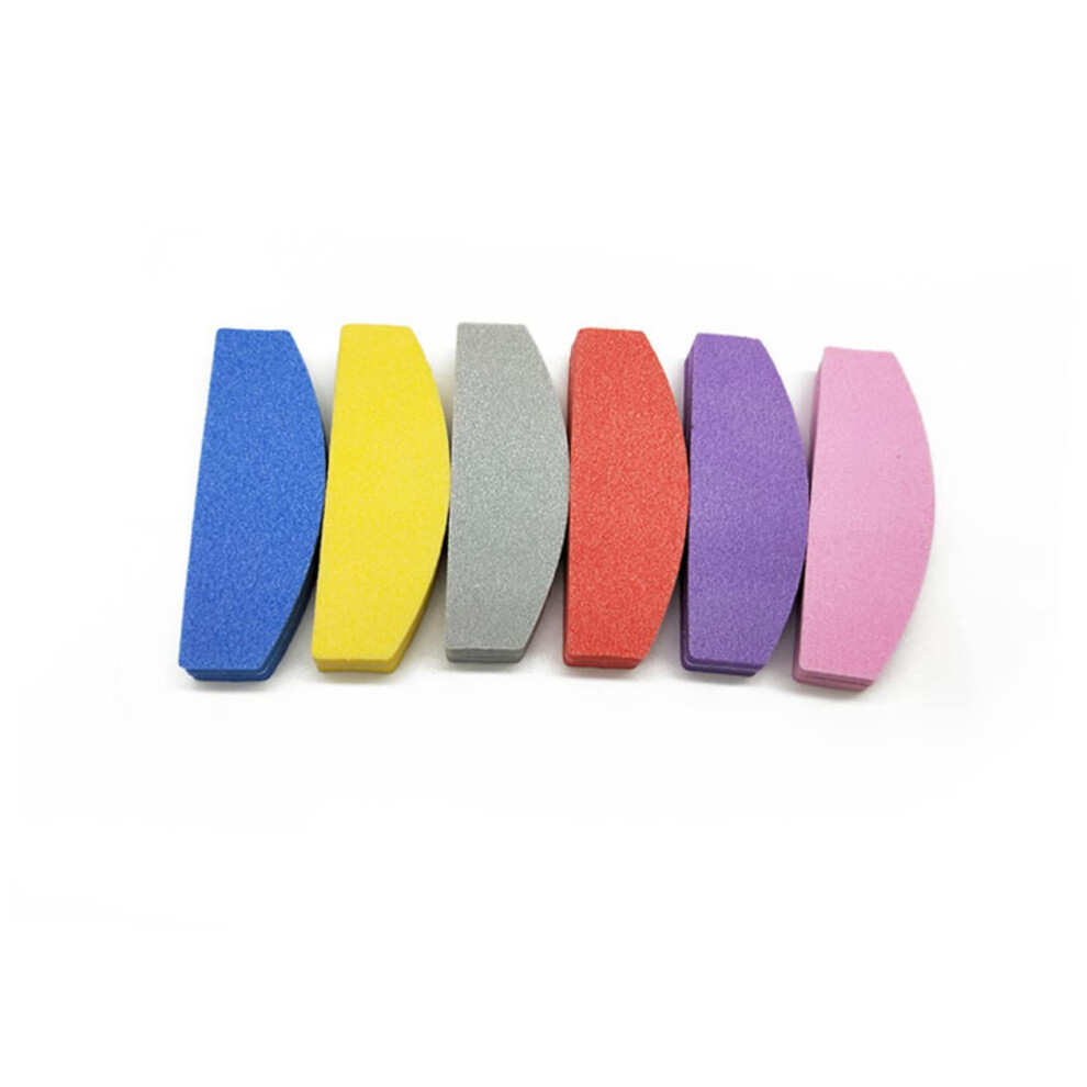 Grey 20Pcs Mini Nail Buffer And File Set Double Sided Sponge Strips Smooth Nail Prep Home Salon