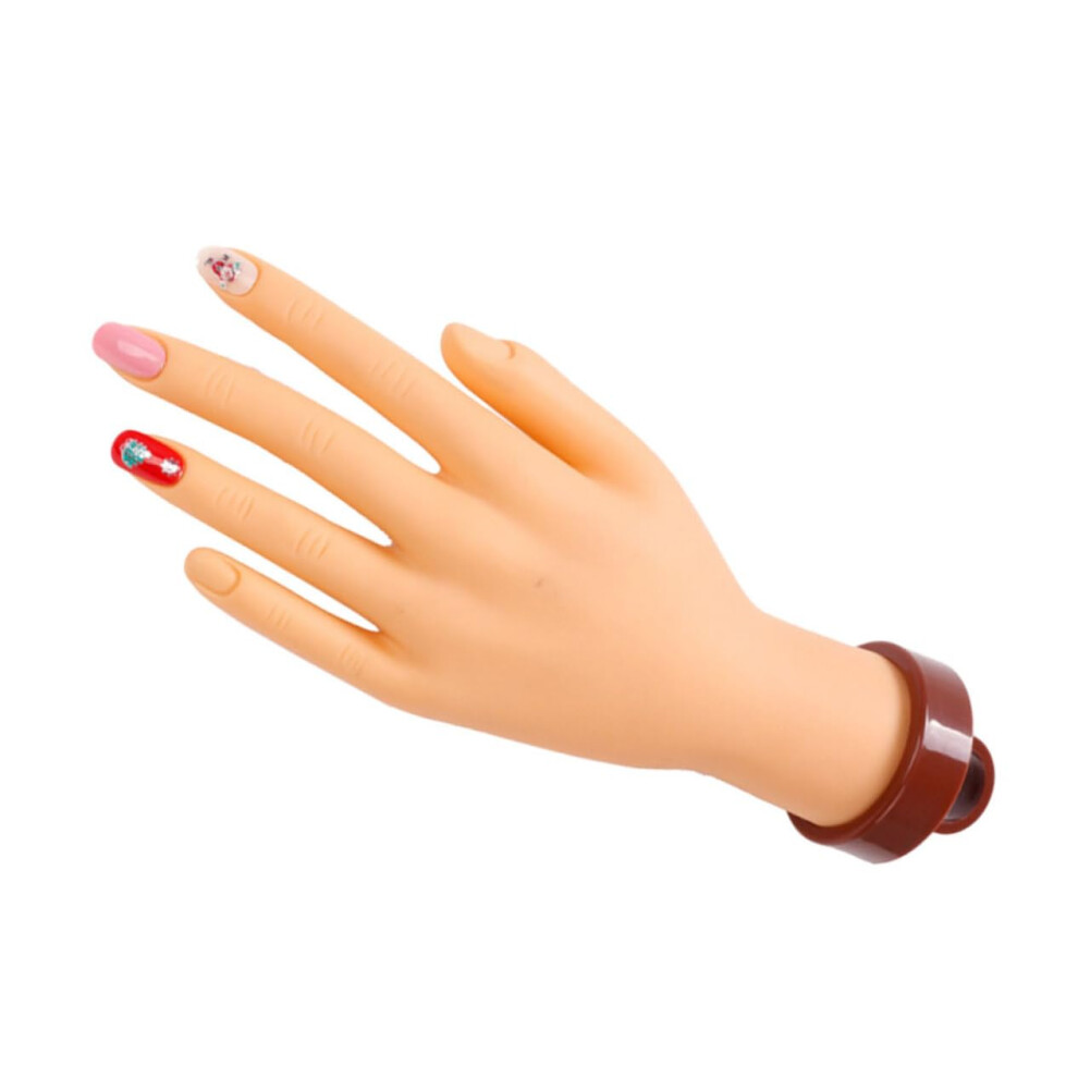 Nail Practice Hand with Realistic LifeSize Design, Flexible Reusable Manicure Training Hand Model
