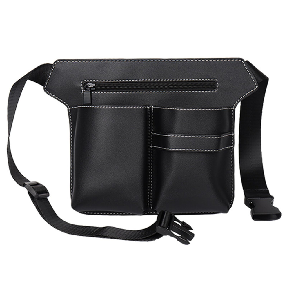 Barber Scissor Holster Hairdressing Tool Bag With Multicompartment Storage And Adjustable Strap Black 9450606015631
