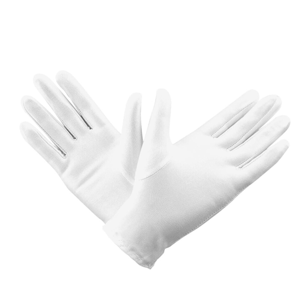 Moisturizing Cotton Gloves 10 Pairs White Reusable Protective Barrier for Cleaning Jewelry Handling