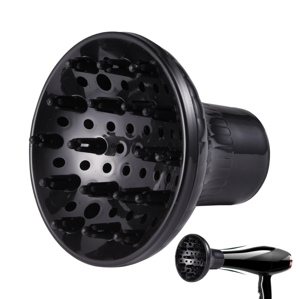 Hair Dryer Diffuser for Curly and Wavy Hair, Universal Attachment with Frizz Reduction and Curl Boost
