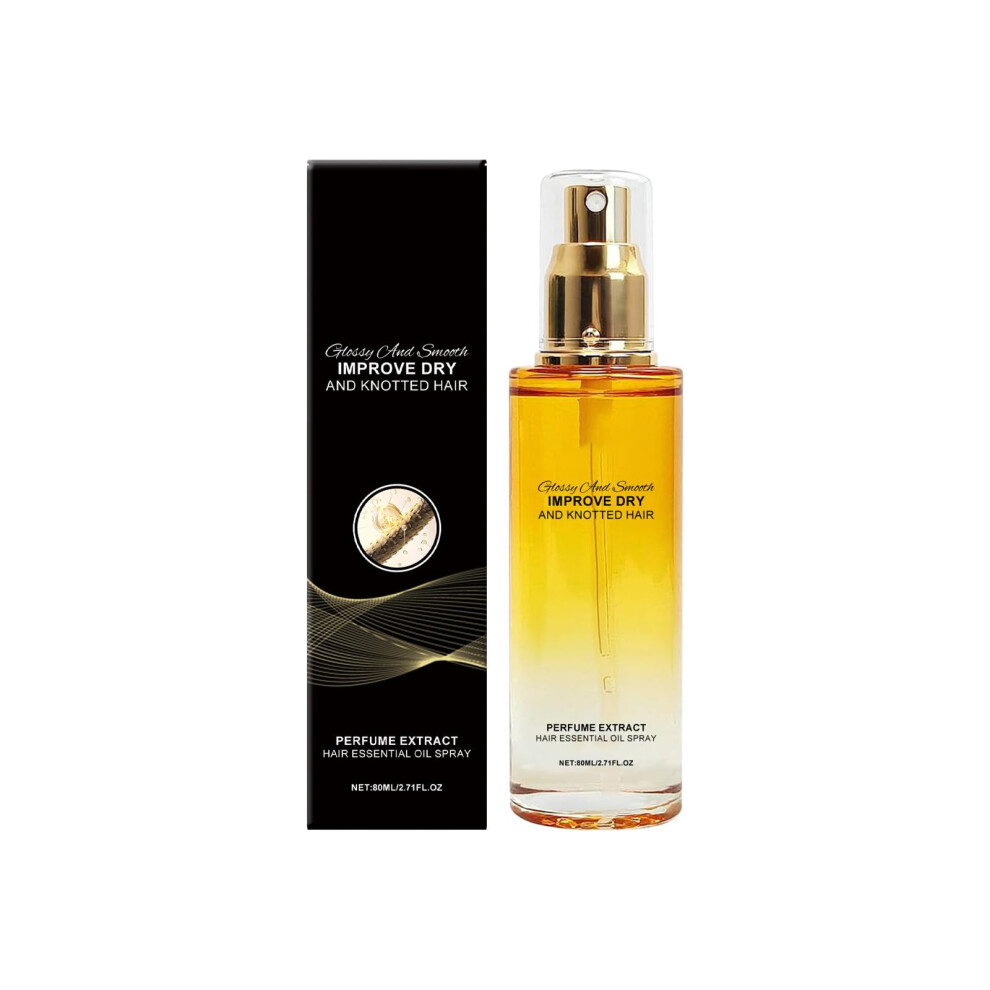 Leavein Hair Oil Spray 80ml for Dry Curly Hair, Deep Hydration, AntiFrizz, Shine, Floral Scent