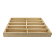 Caja expositora para gafas de sol de 10 compartimentos 36x32x3.5 cm de madera