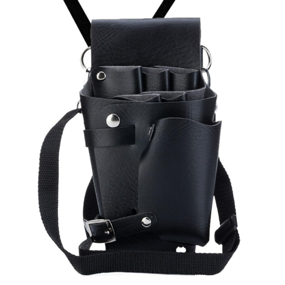 Hairdressing Waist Bag Pu Leather Scissor Pouch Adjustable Belt Multicompartment Organizer 9450606016072