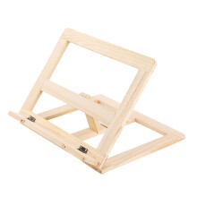 Adjustable Bamboo Cookbook Holder, Natural Wood Reading Rack Elegant Design And Durable Construction For Various Books And Laptops (Small Size)