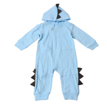 Niedlicher Baby-Strampler mit Dinosaurier-Motiv, Kapuzenoverall mit Reißverschluss, langen Ärmeln und einteiligem Design, weiches und