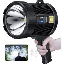 Reflector din material ABS durabil, lanternă impermeabilă cu lampă Cob, 6 moduri și protecție IPX5, esențială pentru aventurile tale în aer