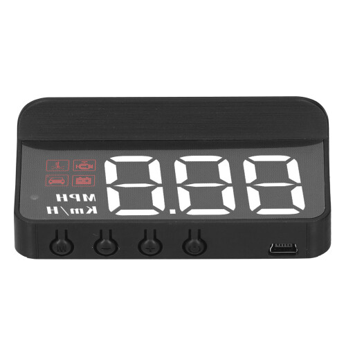 Plug & Play High-Definition Display, Adaptive Brightness Head-Up Display For Cars With OBD2 Interface, Includes Multi-Function Gauge And Driving 2