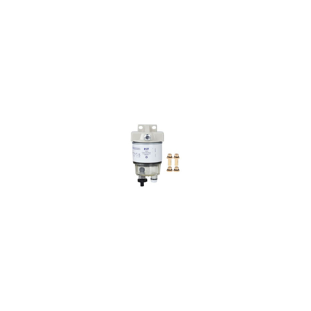 Marine Fuel Water Separator Unit, Advanced High-Capacity Filter Media For Efficient Contaminant Removal, Self-Venting Drain With Reusable Clear Nylon 9009791504606