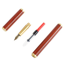 Smooth Writing Pen with Sandalwood Elegance, Handcrafted Brass Wooden Fountain Pen, Vintage Wooden Fountain Pen with High Quality Iridium Nib,