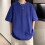 Γιούνισεξ oversized t-shirt με χαλαρό σχέδιο, κοντομάνικο τοπ με φαρδιά λαιμόκοψη, 2