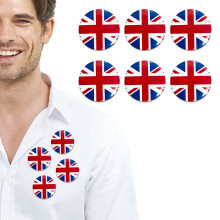 Patch circular de bandeira em esmalte resistente às intempéries, estrutura metálica durável com bordado da Union Jack, aplique de emblema