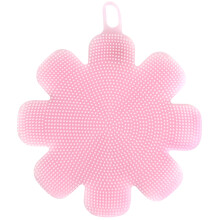 Diseño único en forma de flor, herramienta de limpieza no abrasiva para la cocina, esponja de silicona para lavar platos, estropajo de cocina
