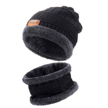 Set di accessori invernali per bambini, set sciarpa berretto multifunzione con morbida fodera in pile, berretto caldo lavorato a maglia per bambini