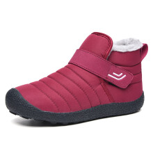 Mens Waterproof Winter Snow Boots Fur Lined Anti Slip Ankle Hiking Shoes Cold Weather 6.5 UK Rose