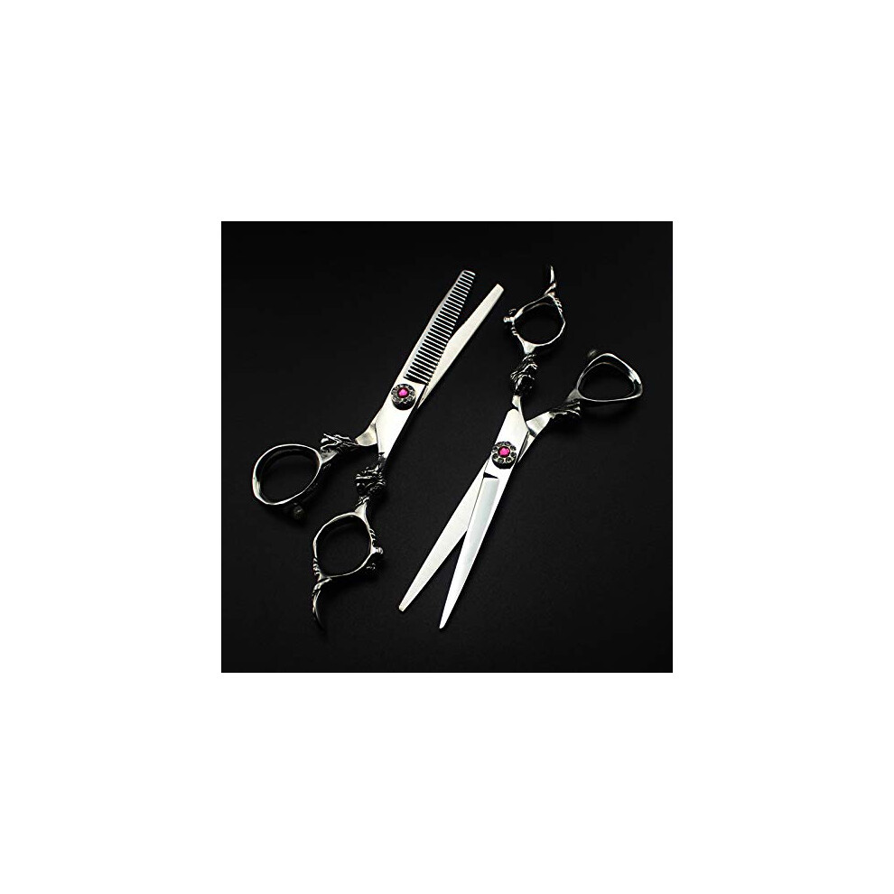 Professional Hair Cutting Scissors 6 Inch with Precision Razor Blades and Ergonomic Handle