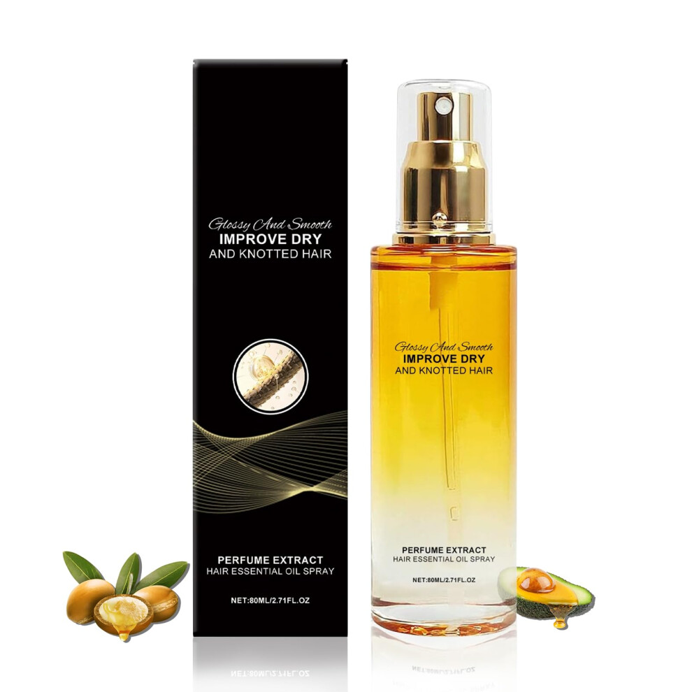 Hair Oil for Frizz Control and Shine Enhancement, Leave In Conditioner for Curly Dry Hair