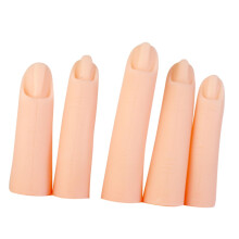 Silicone Practice Fingers Set 5pcs Realistic Reusable Fake Fingers for Nail Art and Manicure Training