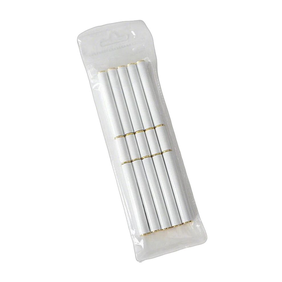 White 5Pcs Double Ended Nail Art Brush Set With Nylon Bristles For Precise Manicure Detailing