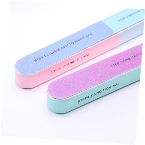 8pcs Nail Buffer Block with Numbered Step Guidance, Washable MultiSided File for Natural and Artificial Nails 1