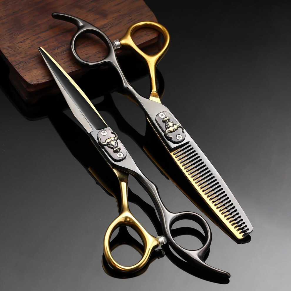 Professional Hair Cutting Scissors Set Japanese 440C Steel Ergonomic NonSlip Handle Precision Trim