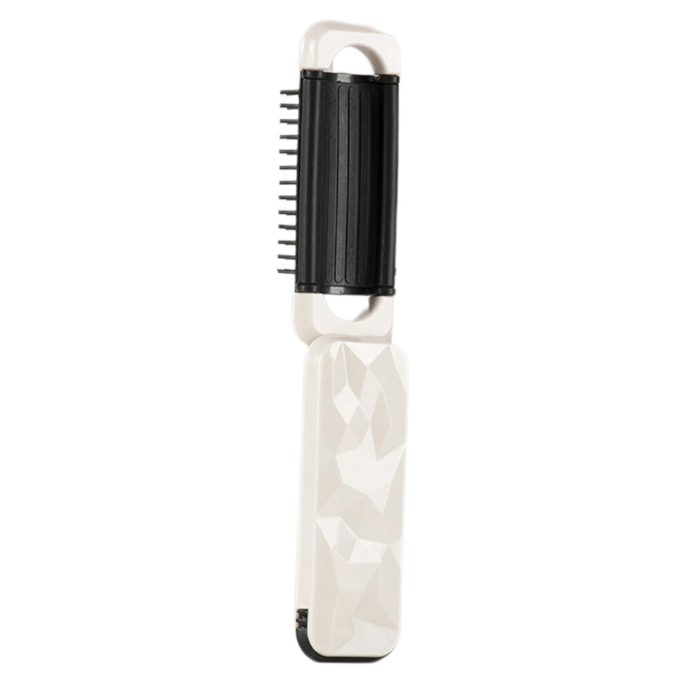 Folding Hair Brush with Mirror, Compact Pocket Size for Travel, Lightweight Detangling Comb