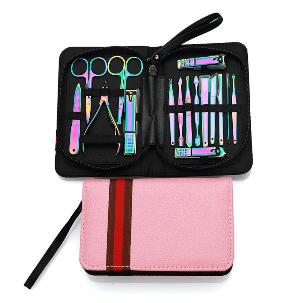 Stainless Steel Nail Clipper Set with Anti Splash Ergonomic Grip for Precise Manicure Pedicure