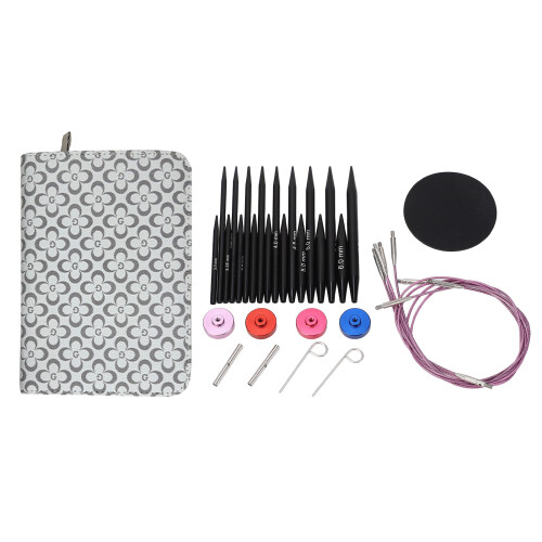 Knitting Needles Circular Interchangeable Set with Storage Bag for Wool Crafts 2