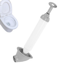 Pressure Toilet Plunger with Powerful Vacuum Pressure for Bathroom Sink Bathtub White