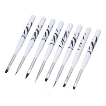 Nail Art Brush Set for Gel and Acrylic with Ergonomic Grip, Professional Brushes for Precise Detailing
