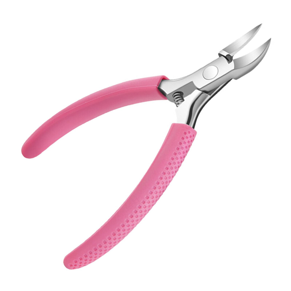 Pink Ingrown Toenail Cutter Stainless Steel Toenail Nipper With Ergonomic Grip For Precise Trimming