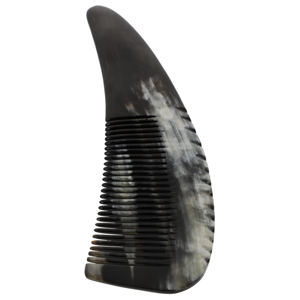 Unisex Natural Horn Hair Comb Fine Tooth Ushaped Ox Horn For Gentle Detangling And Scalp Massage