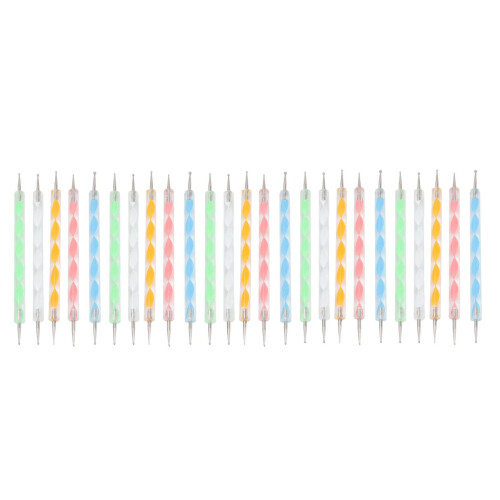 25pcs Dual Ended Nail Art Dotting Tools Set with Round Head for Precise Professional Designs 1