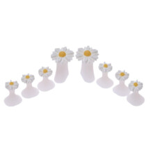 Silicone Toe Separators for Pedicure, Daisy Design Spacers, Prevent Nail Smudging, 8PCS