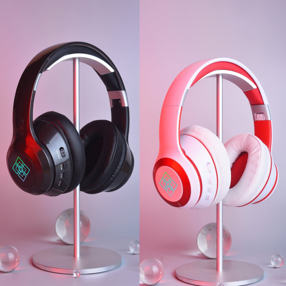 Rfugug Bluetooth 5.0 Headphones With Glow Effects, Adjustable Fit, Rich Bass, Full-Ear Coverage, Compact Folding Design 9048212072898