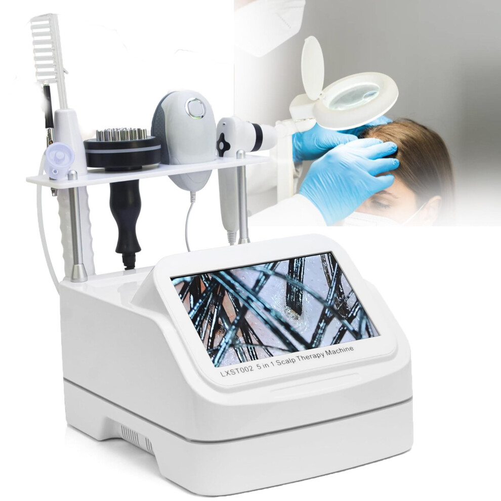 Professional 5 in 1 Scalp Massager and Hair Analyzer with 200x Precision Imaging for Hair Growth