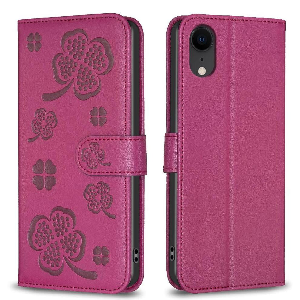 Flip Case For Compatible With Iphone Xr Wallet Card Slots Holder Kickstand Pu Leather Multi-Color Clover Flower 9048212073093