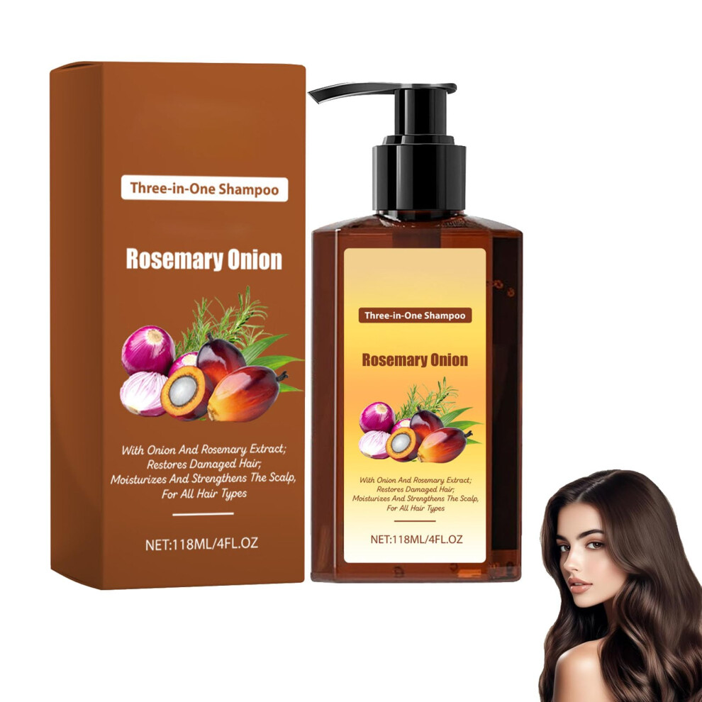 Rosemary Onion Shampoo and Conditioner 3 in 1 Nourishing Hair Care for Shine and Scalp Balance