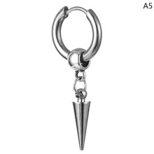 RSAMD 1PC Stainless Steel Hoop Earrings For Women Men Cool Punk Jewelry Piercing-A5