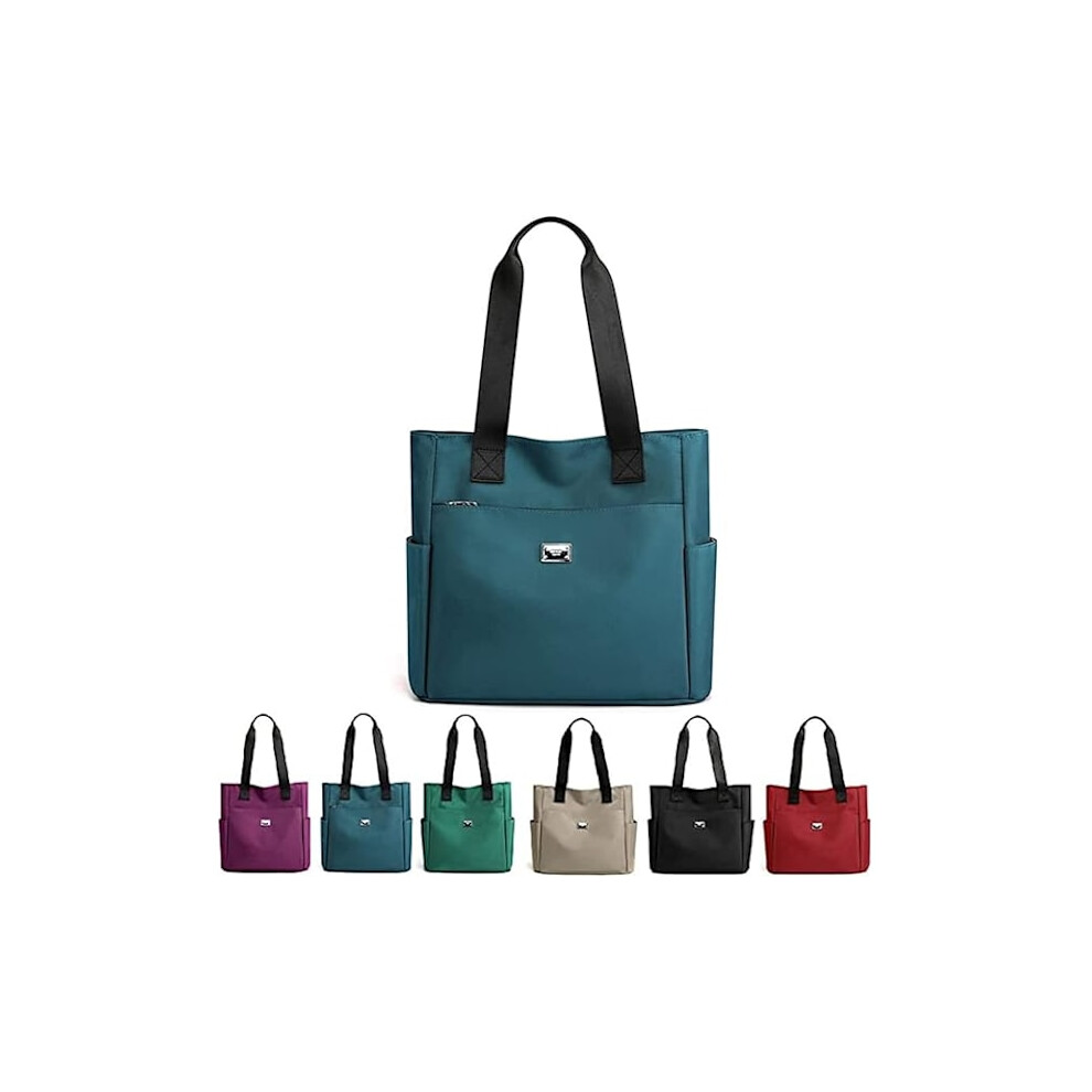 Tote Bags For Women Nylon Shoulder Bag Large Capacity Waterproof Crossbody Handbag For School Shopping Travel Work Daily Use Blue 9048212075950