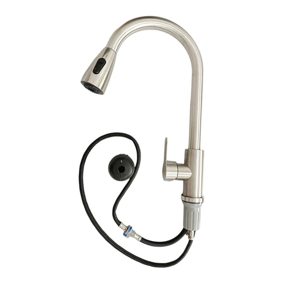 Sleek Kitchen Faucet, Stainless Steel Construction With Pull Down Sprayer, Easy Installation For Quick Setup, Hot Cold Water Tap With Rust Resistant 9423501448323